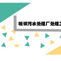 【城镇污水处理工艺介绍】