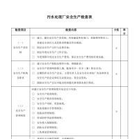 污水处理厂安全检查内容