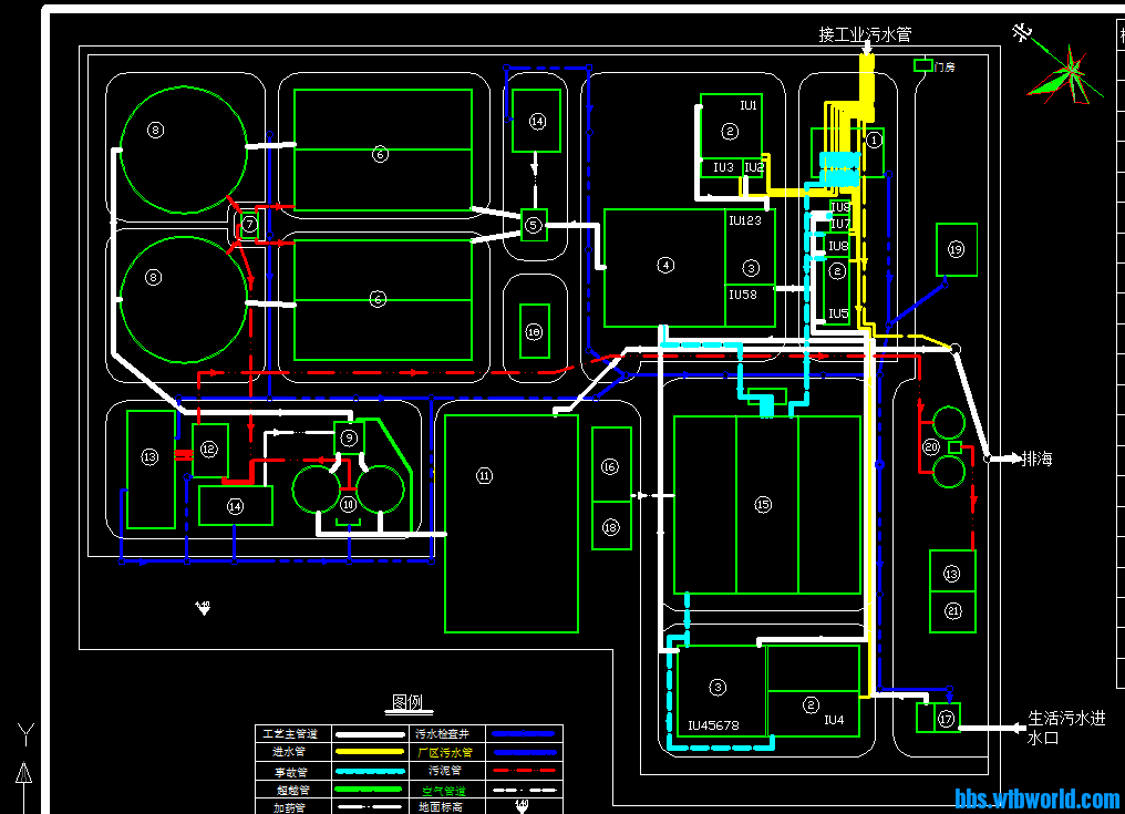 某污水厂平面图