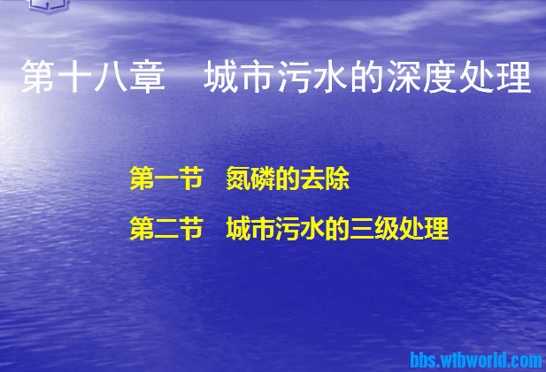 水污染控制工程第十八章