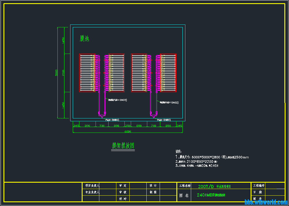 MBR膜架制作图