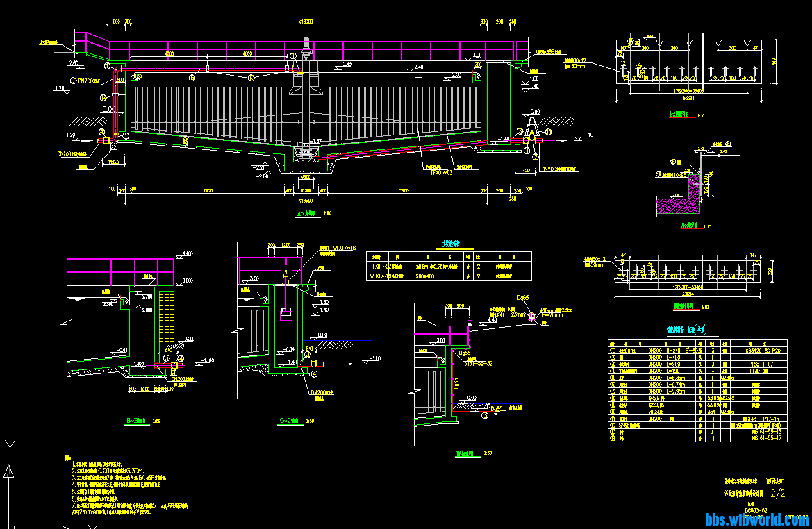 2个污泥浓缩池图纸