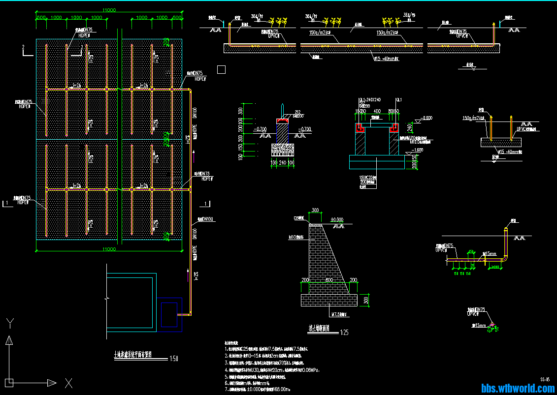 土地渗滤池施工图