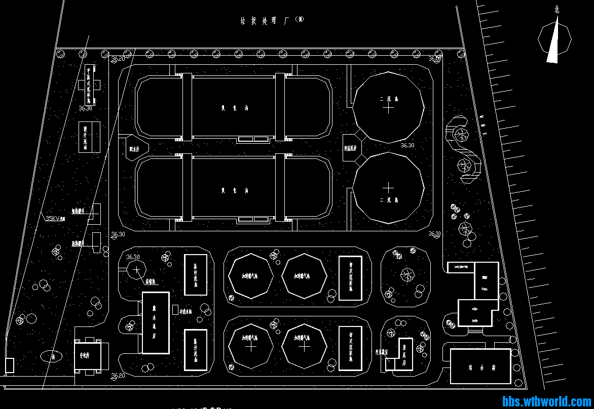某污水厂总平面及单体设计图