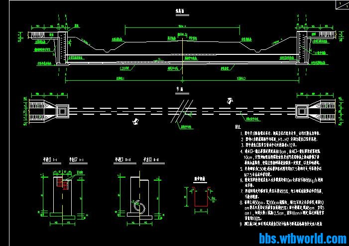 双孔井壁配筋倒虹吸通用给排水设计图